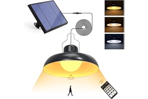 OOTDAY Lampade solari a sospensione per esterni/interni, lampade solari per telecomando esterno -5 m cavo IP65 impermeabile per giardino/casa/balcone/terrazza/(2 modalità e 3 colori chiari)
