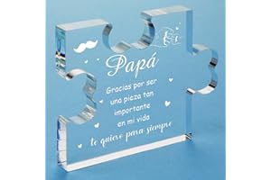 WELSKY Regalo Padre, Regalo para Padre, Adornos de Acrílico para Papá, Regalo Padre Cumpleaños, Ideas de Regalo para Papá, Regalos para Papá de Hija Hijo, Regalos Navidad