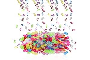 Siqian Bands S Clasps, 240Pcs Colorful S Clips for Rubber Bands, Band Connectors Refill Kit, DIY Bracelet and Jewelry Making Accessories for Kids and Crafters