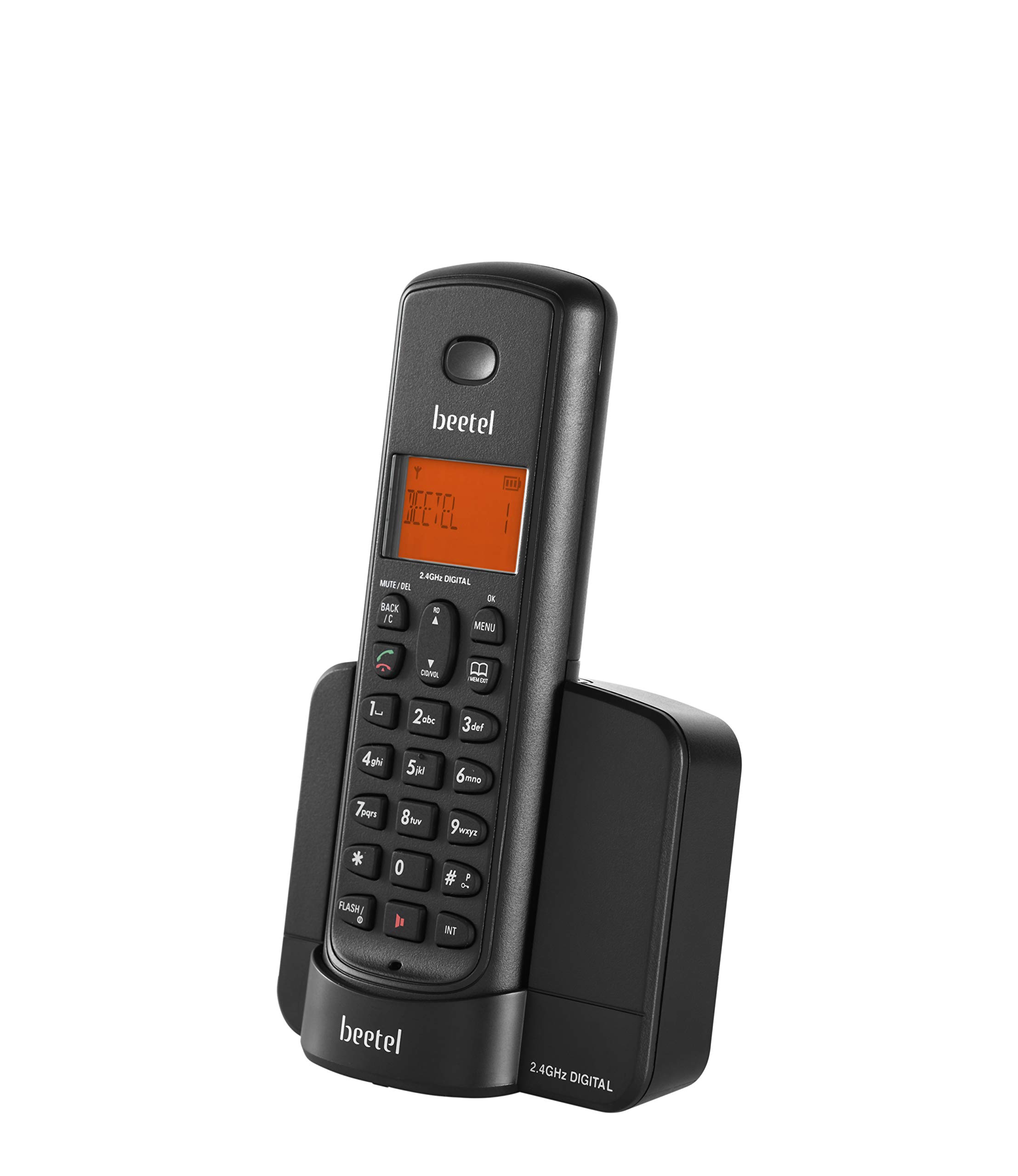 Beetel X90 2.4Ghz Cordless Landline Phone with Caller ID Display, Stores 50 Contacts, Upto 8Hrs of Talk Time, Solid Build Quality, Alarm Function, Auto Answer, Mute & Flash Function (Black X90) - Image 5