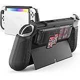 KIWIHOME Custodia Ancorabile Compatibile con Nintendo Switch OLED Modello 2021, con Porta Carte di Gioco Design Flip, Custodi
