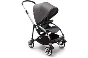 Bugaboo Bee 6, carrito urbano ligero y compacto para recién nacidos y niños pequeños, barra de seguridad, ruedas de 7", suspensión avanzada, plegable y capota en color gris melange