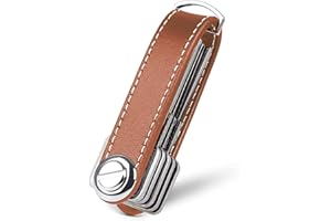 ‎FLINTRONIC flintronic Key Organizer | Schlüsselanhänger Echtes Leder | Pocket Smart Key Holder mit Stilvoller,Funktionaler und Praktischer Geschenkbox (für 7-9 Mehrfachschlüssel)-Braun