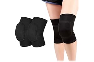 BSYFOP 1 Pair Knee Pads Dance, Volleyball Knee Pads Knee Pads for Dancers, Soft Breathable Knee Pad Knee Pads for Women Men Kids, for Volleyball Dance Yoga Running Cycling Workout Climbing (Black)