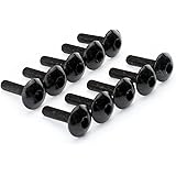 M5x20mm Linsenkopfschraube schwarz M5 Gewinde Linsenkopf breit Innensechskant - 10 Stück