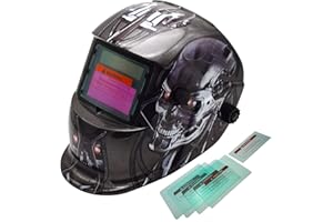 XTRM Auto Darkening Welding Helmet Hi-Tech Grinding CE Approved Solar Power Function Professional Protective Gear Welding Tig Mig Arc Welders Mask Helmet + 5 Lens