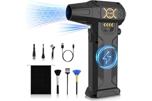 YIKANWEN Elektrische Staubgebläse Luftdruckspray, 3-Gang 150000 U/min, Druckluft Compressed Air Duster mit 8000mAh Akku