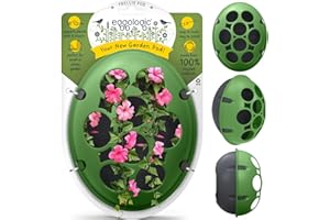 Eggologic Trellis Pod - Vertical Garden Planter for Balcony, Patio, or Any Small Space – Planter Trellis for Climbing Plants, Night Shelter for Small Birds - 100% Recycled Materials, Tuscan Green