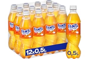 ‎FANTA Fanta Zero Orange - fruchtig-spritzige Limonade mit klassisichem Orangen-Geschmack - ohne Zucker und ohne Kalorien - erfrischender Softdrink in Einweg Flaschen (12 x 500 ml)