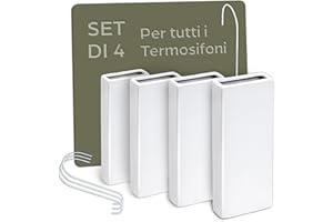 Praknu Umidificatore Termosifoni in Ceramica - Set di 4 Contenitore Acqua per Termosifoni con Gancio Flessibile - Controllo Dell'Umidità - Risparmio Energetico - Rilascio Efficiente Dell'Umidità