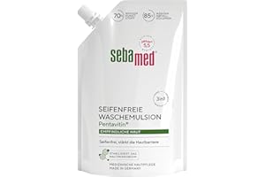 ‎SEBAMED Sebamed seifenfreie Waschemulsion Nachfüllbeutel 400 ml, seifenfreie Reinigung für empfindliche Haut, stärkt die Hautbarriere, zur Hand-, Gesichts- und Körperreinigung geeignet