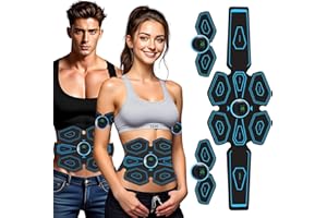 LEMENG EMS bauchmuskeltrainer,Sicher Effektiv Schneller EMS Trainingsgerät Ganzkörper Muskeltrainer, 8 Modi & 19 Intensitäten,USB Wiederaufladbar Bauchtrainer Ganzkörper ABS/Bauch/Arm/Bein Set