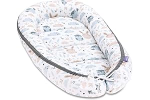 JUKKI® Babynest Cocoon 50 x 90 cm, Double Sided 100% Cotton, Mattress Cushion, Baby Nest, Soft Toy, Cocoon Bed, Cushion
