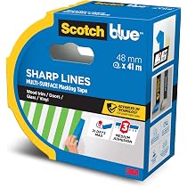 ScotchBlue Ruban De Masquage 24mm X 41m - Adhésif Bleu Multi-Surfaces Intérieur/Extérieur