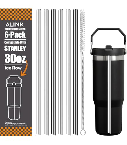 Wiederverwendbare Edelstahl-Strohhalme – 4er Set Inkl. Reinigungsbürste, 31 Cm Lang, Spülmaschinenfest