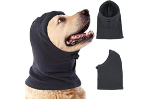 Katzinst Hunde-Schlauchschal für Den Hals, Ohrenschutz Hund, Angstlinderung und Beruhigung von Hundeohren, Haustier-Schlauchschal, Reduziert Lärm, Ohrenhaut Schützen,Grau,L