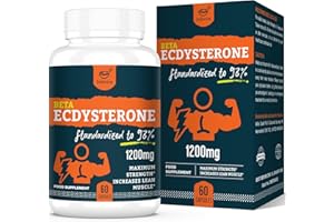 SOLAVICA Ecdysterone Capsules 1200mg Beta Ecdysterone Supplement Enhances Muscle Growth 98% Maximum Purity for Optimal Absorption 60 Capsules