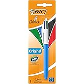 BIC 4 renkli t&uuml;kenmez kalem, orijinal, tekli paket, ofis, ev, ofis veya okul i&ccedil;in ideal