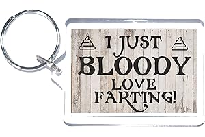 'CLARE''S COSMETICS' Fun Fart Gift - I Just Bloody Love Farting - Novelty Keyring - Ideal Present