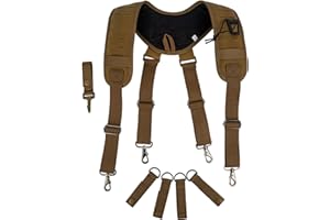 MELOTOUGH Bretelles tactiques à crochet en métal pour ceinture militaire harnais de police ceinture d'application de la loi