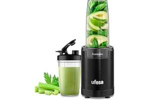 Ufesa BS2500 Nutriboom Batidora de Vaso Individual, Extractor de Nutrientes Multifuncional, 900W de Potencia, Batidos y Smoot