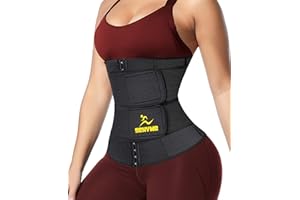 SEXYWG Ceinture de Sudation Femme Abdominale Néoprène Ajustable Corset Gaine Ventre Plat Sauna Sport Soutien du Dos - L Noir