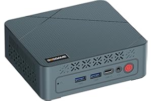 BOSGAME E2 Windows 11 Pro Mini PC per aziende, AMD Ryzen 5 3550H, 4C/8T fino a 3,7 GHz, 16 GB di RAM DDR4, 512 GB di SSD PCIe 3.0, triplo display 4K a 60 Hz, HDMI, Type-C, USB 3.2, Wi-Fi 6, BT5.2