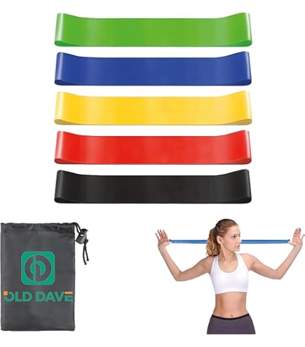 Set 5 Fasce Elastiche Fitness - Resistenza 2-23kg Per Allenamento E Yoga - Foto 5