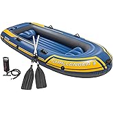 Intex Challenger 3 Set Schlauchboot - 295 x 137 x 43 cm - 3-teilig - Blau/Gelb