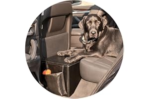 Enchanted Home Pet Orthopädische, stabile Rücksitz-Verlängerung mit Stauraum, Größe L (23,1-45,4 kg) Schwarz