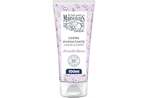 LE PETIT MARSEILLAIS Le Tout Petit Marseillais Bébé Crème Hydratante Amande Douce 100ml - Respectueux des peaux sensibles dès la naissance