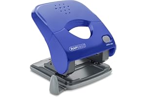 Rapesco 1542 X5-40ps Perforatrice 2 Trous à Moins d'Effort, Capacité de 40 Feuilles, Bleu