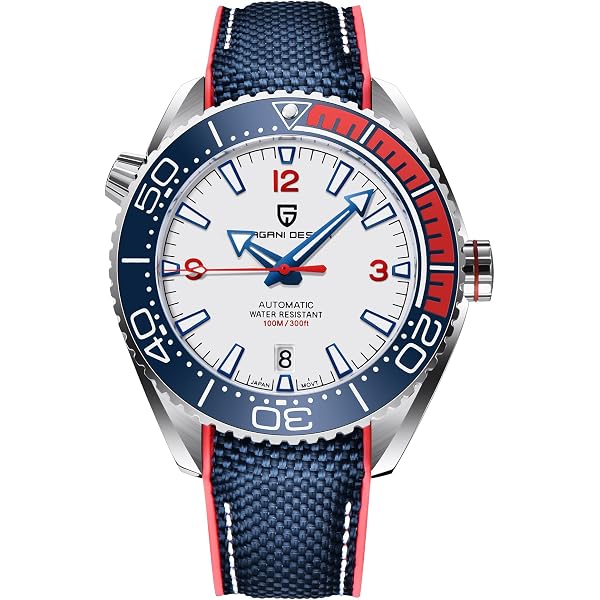Montre Plongeur Undone AQUADEEP SIGNAL - Automatique, Titane, 500m Étanche, Bracelet Silicone Blanc