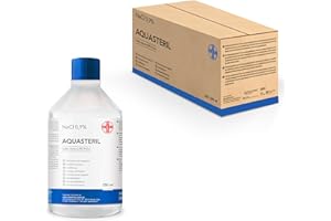 AIESI® Solution Saline Physiologique pour lavage et irrigation nasale 250 ml stérile avec bouchon AQUASTERIL (Pack de 20 pièces), Chlorure de Sodium 0,9%