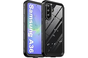 Ezanmull für Samsung Galaxy A36 5G wasserdichte Hülle mit integriertem Kamera- und Displayschutz, [IP68 wasserdicht] [Militärischer Fallschutz], 360° Vollschutz-Unterwasserhülle für A36 (Schwarz)