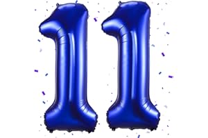 UDRKFOPK Dunkelblau Luftballon 11,Zahlen Luftballon Dunkelblau,40 Zoll Dunkelblau Folienballon 11,101cm Zahlenballon 11 Helium Ballon Luftballon 11 Geburtstag für Geburtstagsdeko Kinder Mädchen Junge