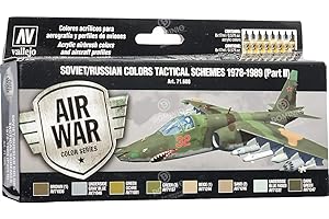Vallejo- AV Model Air Set-Soviet Schemes Pt.II 1978-89 Vernice Acrilica, 17 ml, Multicolore, 17ml, VJ71608