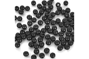 DEARBAG 100 Pièces Perles en Caoutchouc de 5mm, Perles en Caoutchouc pour Pêche en PE, Accessoires de Pêche aux Perles Ultralégères, Perles de Plate-Forme de Pêche à la Carpe pour Eau Douce et Salée