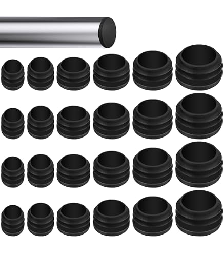 Tappi Alettati Rotondi 114mm Grigio - 10 Pezzi Per Tubi | Terminali Protettivi In Plastica