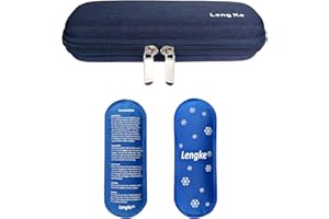 MABANOCOTA EVA Insulin Pouch for Diabetes Medication, Diabetic Travel Bag with 2 Nylon Cooling Packs for The Insulin Pen, Insulin Syringes and Other Diabetic Accessories(Navy Blue)