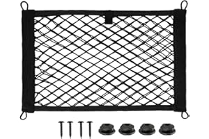 Kingsea Rete Portaoggetti Auto,25 X 45cm Tasca Portaoggetti Auto,Rete Portaoggetti Camper,Contenitore per Spuntini, Giocattoli, Ombrelli e Altri Oggetti Vari