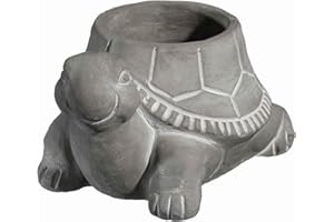 CLASSIC HOME & GARDEN Classic Home and Garden 9/3452/1 Cement Buddies Turtle Planter, Large Natural