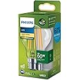 PHILIPS Ultra Efficient - Ultra Energy Saving Lights, LED Light Source, 60W, A60, B22 Warm White 2700 Kelvin, Clear