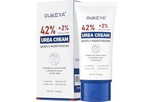 OUKEYA Urea Cream 42% med Salicylsyra 2%, Intensiv Reparation för Sprucken Hud på Händer, Hälar, Armbågar och Läppar, Lindrar