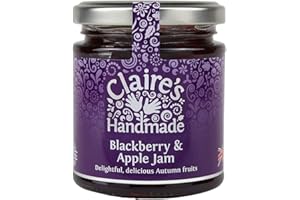 Claire's Handmade - Blackberry & Apple Jam (227g) - Award Winning Traditionally Made Delicious Autumn Fruit Jam, Perfect for Breakfast, Suitable for Vegetarian, Vegan & Gluten Free Diets, GMO Free