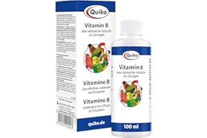 Quiko Vitamine B 100ml - Combinaison hautement efficace de vitamines B pour oiseaux d'ornement et pigeons voyageurs - Pour la prévention des troubles de la croissance et des troubles nerveux