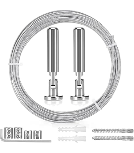 Crochet Rideau Fil De Rideau 3M Blanc Câble De Rideau Câble à Rideau De Plastique Avec 6 Paires Crochets Et Yeux Fil De Rideau Corde Blanc Fil De Rideau Corde Suspendue Kit