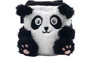 NewDoar Chalk Bag for Rock Climbing Bouldering Panda Chalk Bag Bucket with Quick-Clip Belt & Zippered Pocket Rock Climbing Gear Equipment for Men Women Children