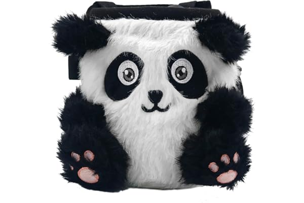 NewDoar Sac à magnésie pour l'escalade et Le Bloc Modèle Panda avec Ceinture à Clip Rapide et Poche zippée Équipement d'escalade pour Hommes Femmes et Enfants