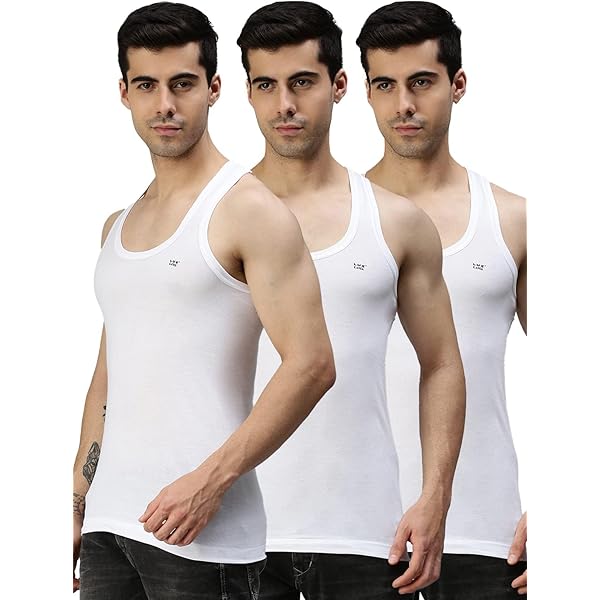 Buy Mens A-Shirts 3 Pack Undershirt, White, Small at Amazon.in